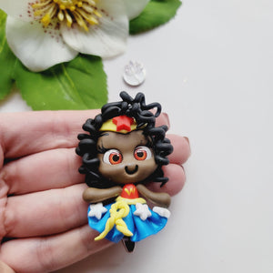 Zarah Super Hero #600 Clay Doll for Bow-Center, Jewelry Charms, Accessories, and More