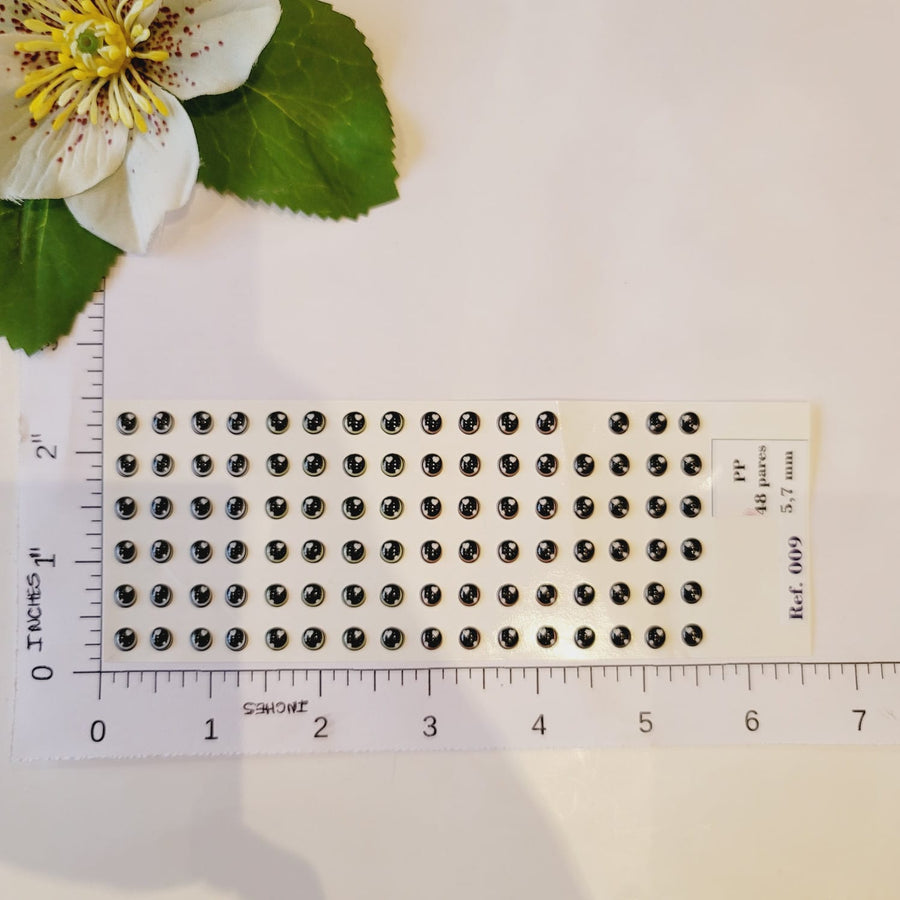 Adhesive Resin Eyes for Clays Multicolor V.A. 009 (X-SM) 48 Pairs(PP)