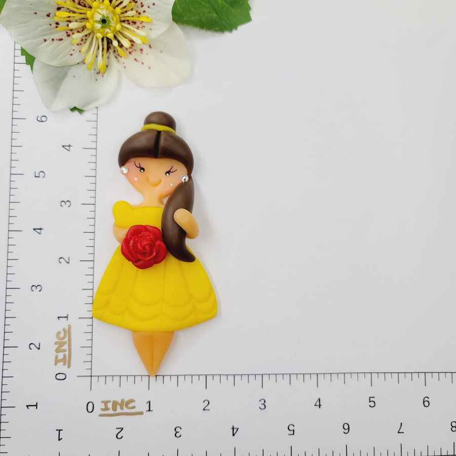 Belle 4.5" Flexible Cold Porcelain Clay Doll #068 for Bow-Center, Jewelry Charms, Accessories, and More