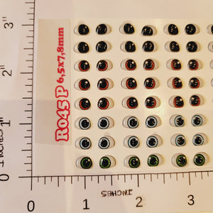 Adhesive Resin Eyes for Clays Multicolor STY R045 (SM / P) 64Pairs