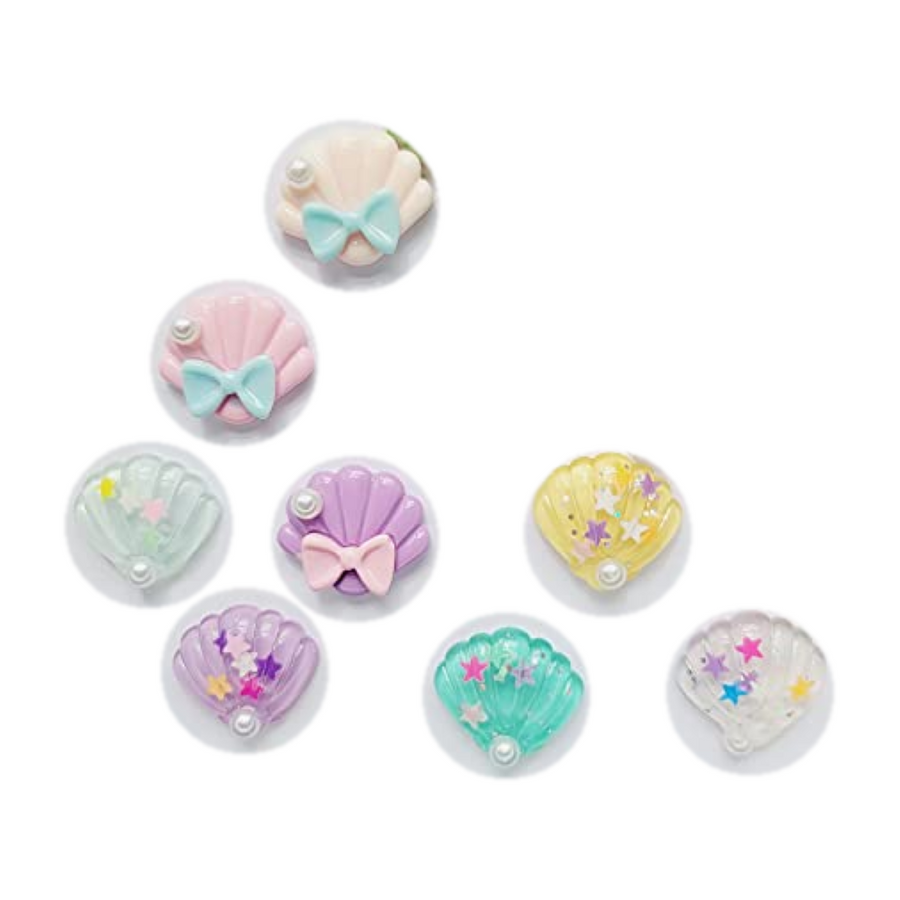 Seashell Flatback Resin Cabochons - X1/X10 - Set of 5