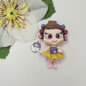 Dona Florinda 2 #155 Clay Doll for Bow-Center, Jewelry Charms, Accessories, and More