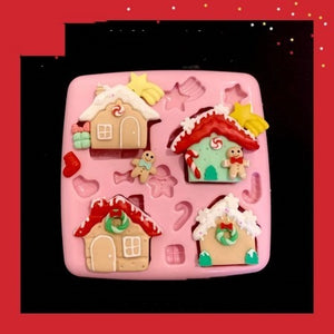 KKA #52 Gingerbread Houses Silicone Mold