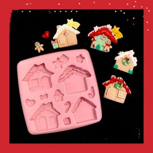 KKA #52 Gingerbread Houses Silicone Mold
