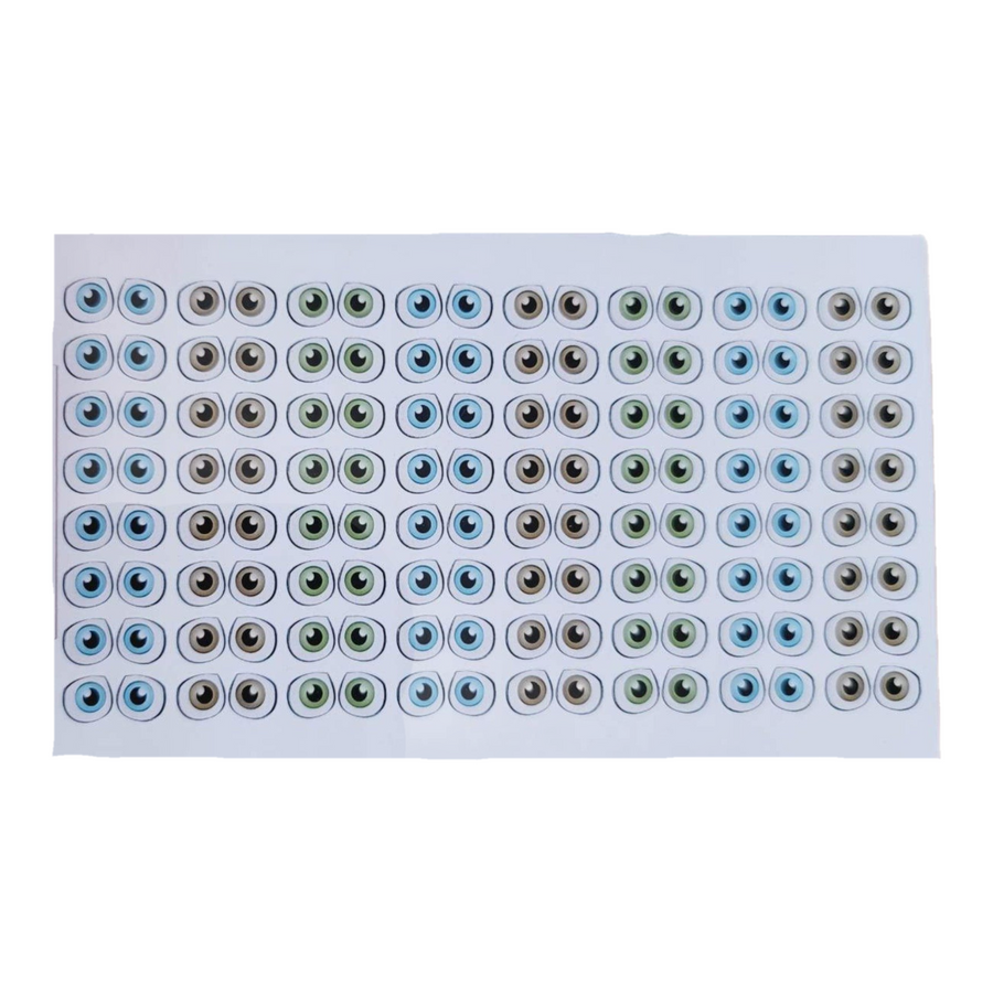 Adhesive Eyes for Clays Multicolor DOT 4045 MED 64Pairs