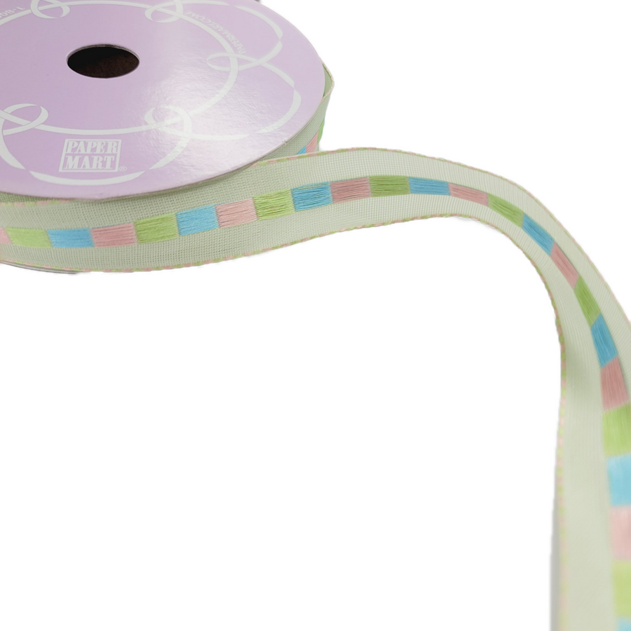 Color Fantasy Grosgrain Wired Ribbon - 7/8" (22mm) - Sold by the Yard