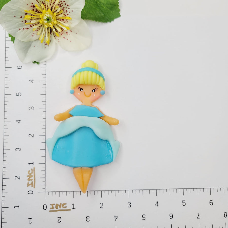 Cinderella 4.5" Flexible Cold Porcelain Clay Doll #120 for Bow-Center, Jewelry Charms, Accessories, and More