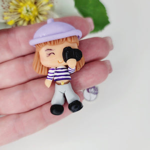 569 Vera The Photographer Clay Doll for Bow-Center, Jewelry Charms, Accessories, and More
