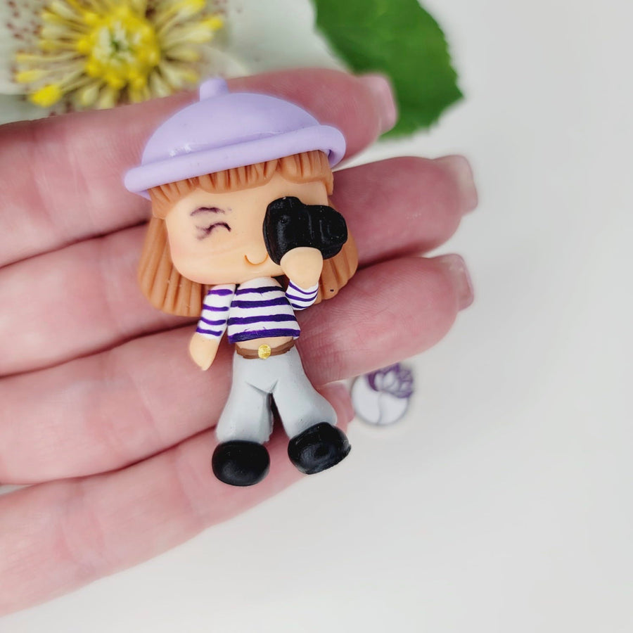569 Vera The Photographer Clay Doll for Bow-Center, Jewelry Charms, Accessories, and More