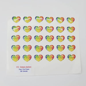 Adhesive Resin Autistic Symbol MNC 612  13x17mm 30 Units