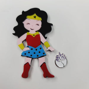 Super Hero Double Acrylic Apliques