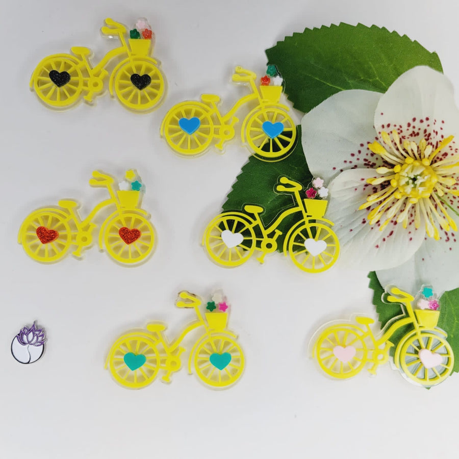 Bicycle Double Acrylic Appliques