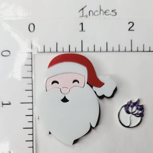 Santa's Face Double Acrylic Apliques