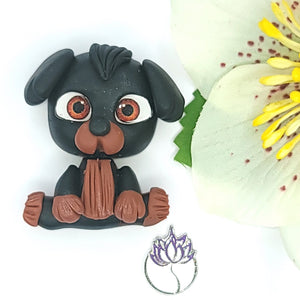 Hunter Dog #250 Clay Doll for Bow-Center, Jewelry Charms, Accessories, and More