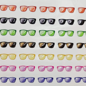 Adhesive Resin SunGlasses for Clays MNC 525 Tradicional 2.2cm 56 Units (Multicolor)