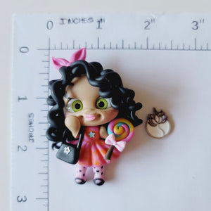 Hyacinth #251 Clay Doll for Bow-Center, Jewelry Charms, Accessories, and More