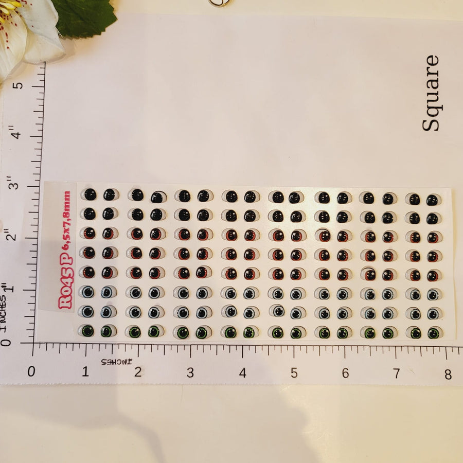 Adhesive Resin Eyes for Clays Multicolor STY R045 (SM / P) 64Pairs