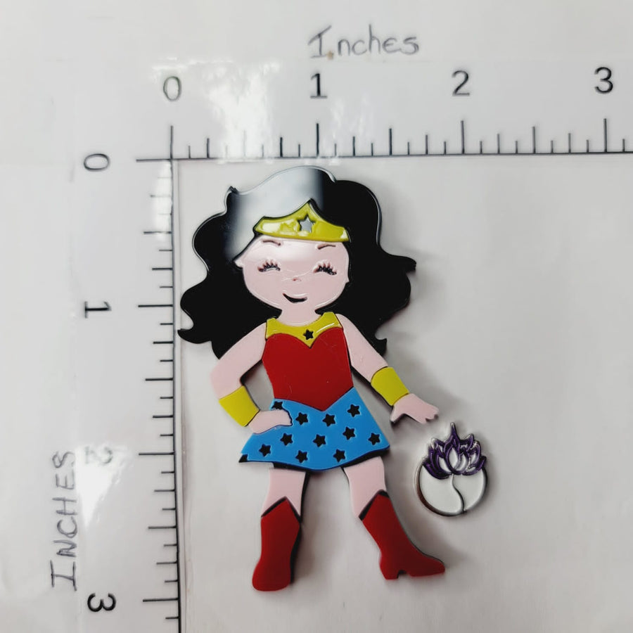 Super Hero Double Acrylic Apliques