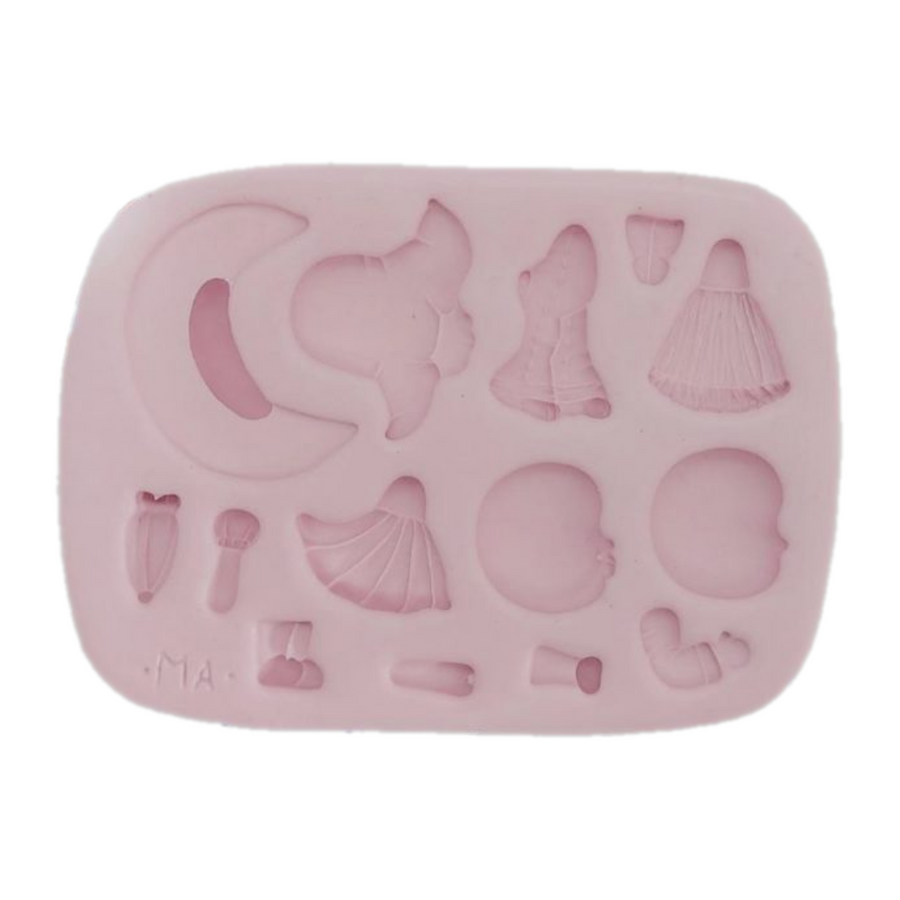 Spring Farm Girl Silicone Mold 716MA