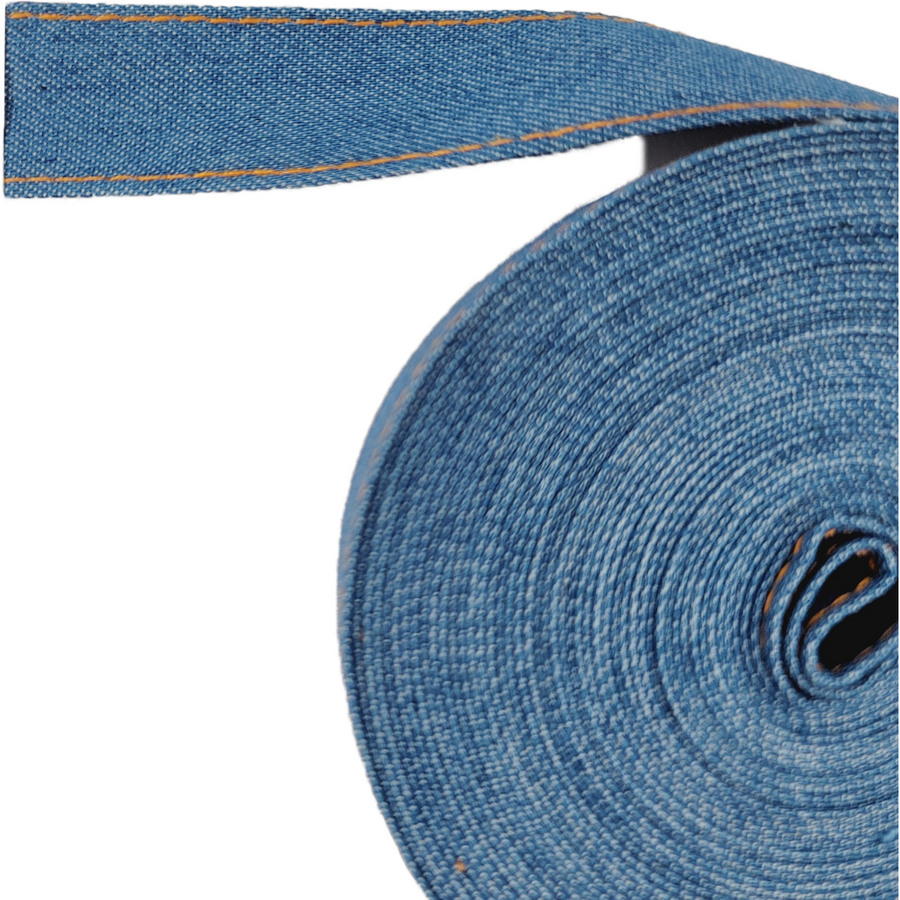 Real Denim Ribbon - Sold by the Yard