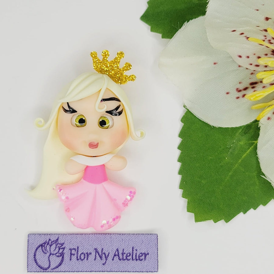 Princess Aurora 2 #469 Clay Doll for Bow-Center, Jewelry Charms, Accessories, and More