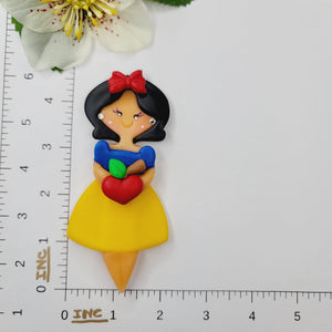 Snow White 4.5" Flexible Clay Doll for Bow-Center, Jewelry Charms, Accessories, and More