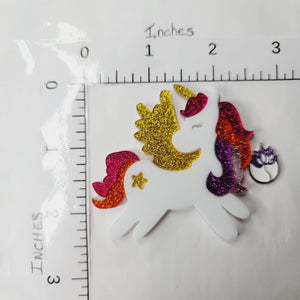 Flying Unicorn Double Acrylic Apliques