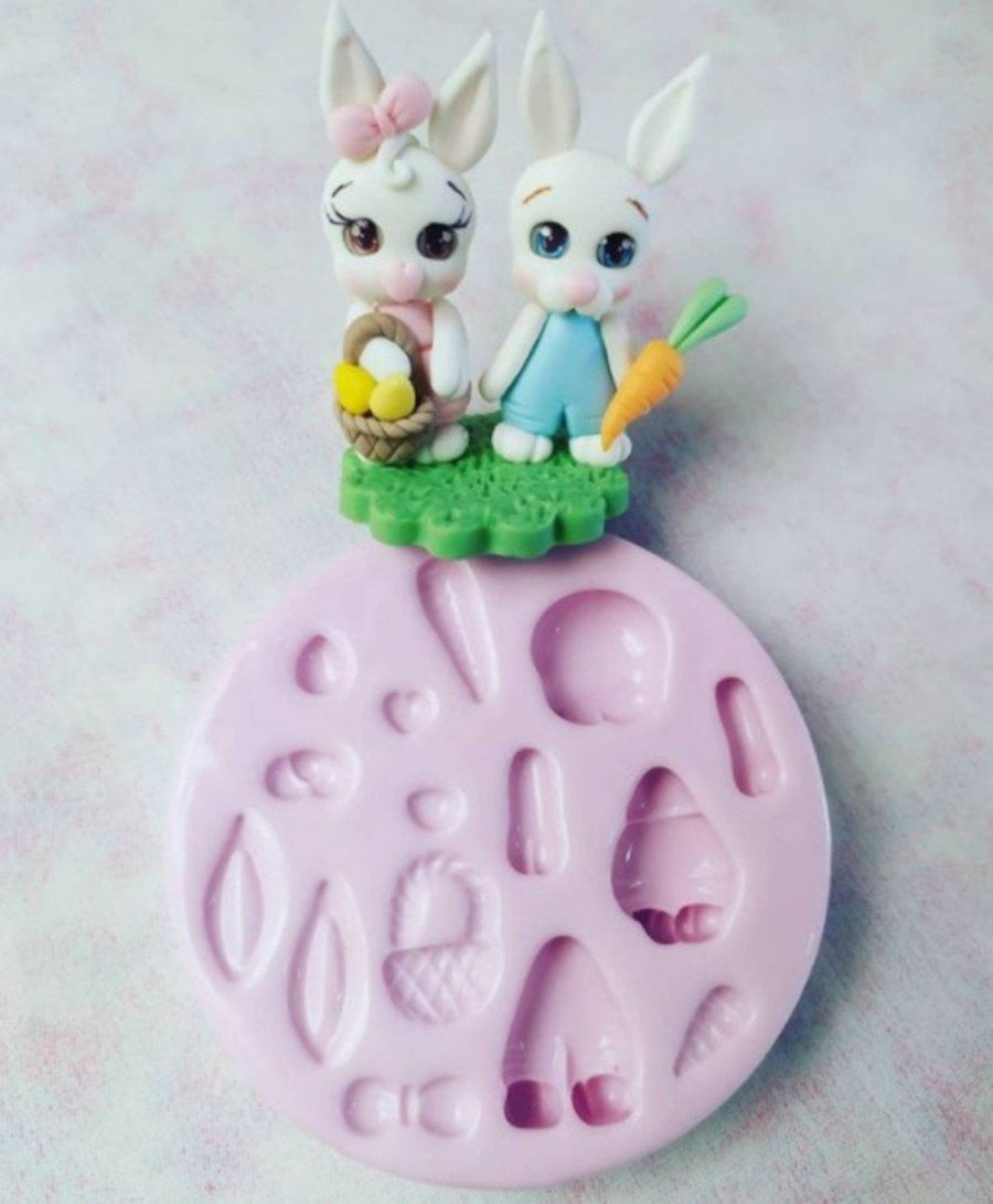 Loving Bunny Couple Silicone Mold MM-CTBA #6