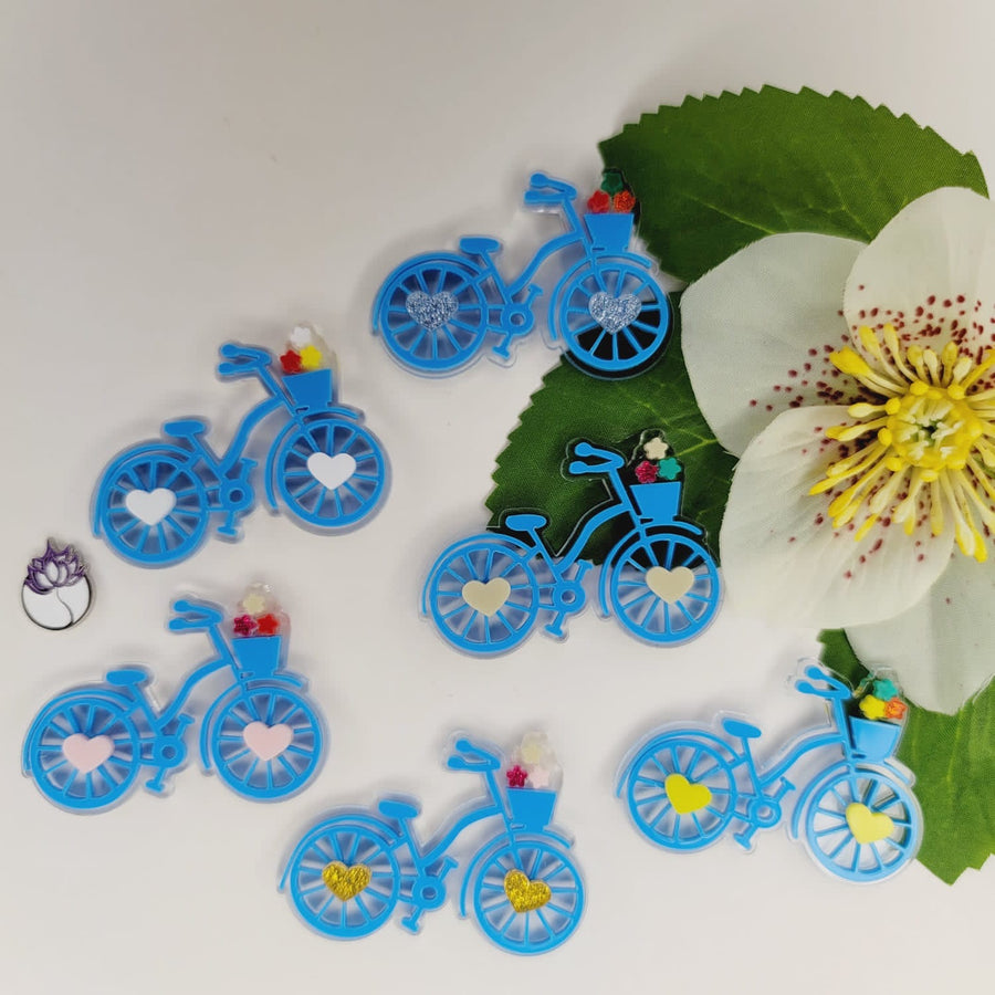 Bicycle Double Acrylic Appliques