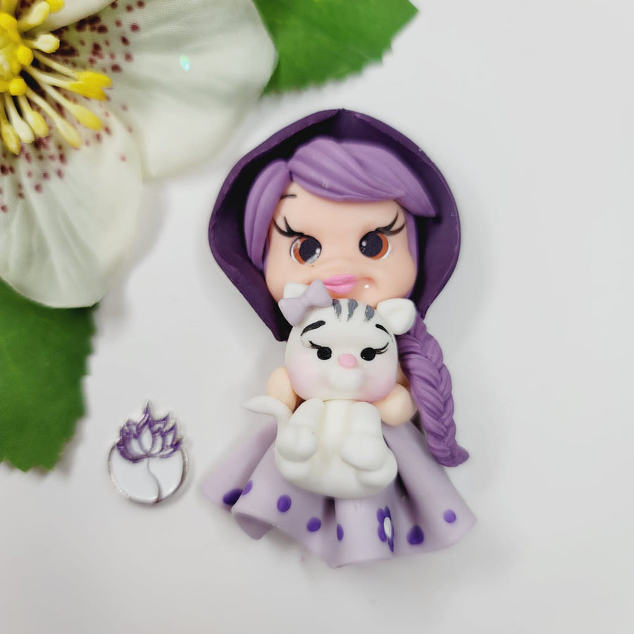 254 Indra Mystery Fairy Clay Doll for Bow-Center, Jewelry Charms, Accessories, and More