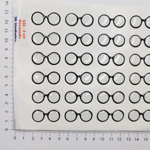 Adhesive Resin Eye Glasses for Clays MNC 522  3cm 66 Units