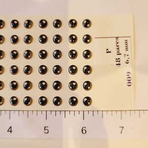 Adhesive Resin Eyes for Clays Multicolor V.A. 009 (SM) 48 Pairs(P)