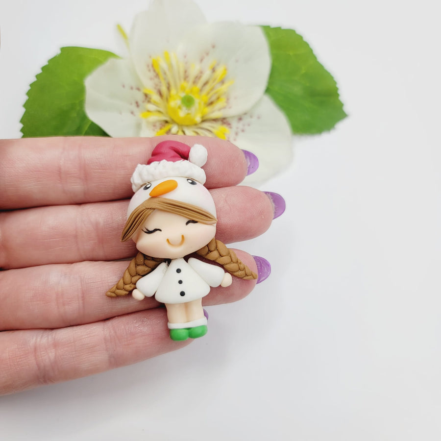 Eldany Xmas #182 Clay Doll for Bow-Center, Jewelry Charms, Accessories, and More