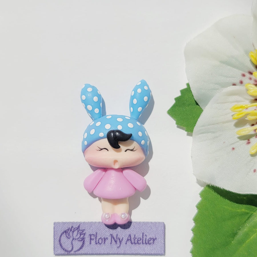 MeToo Bunny Pink #374 Clay Doll for Bow-Center, Jewelry Charms, Accessories, and More