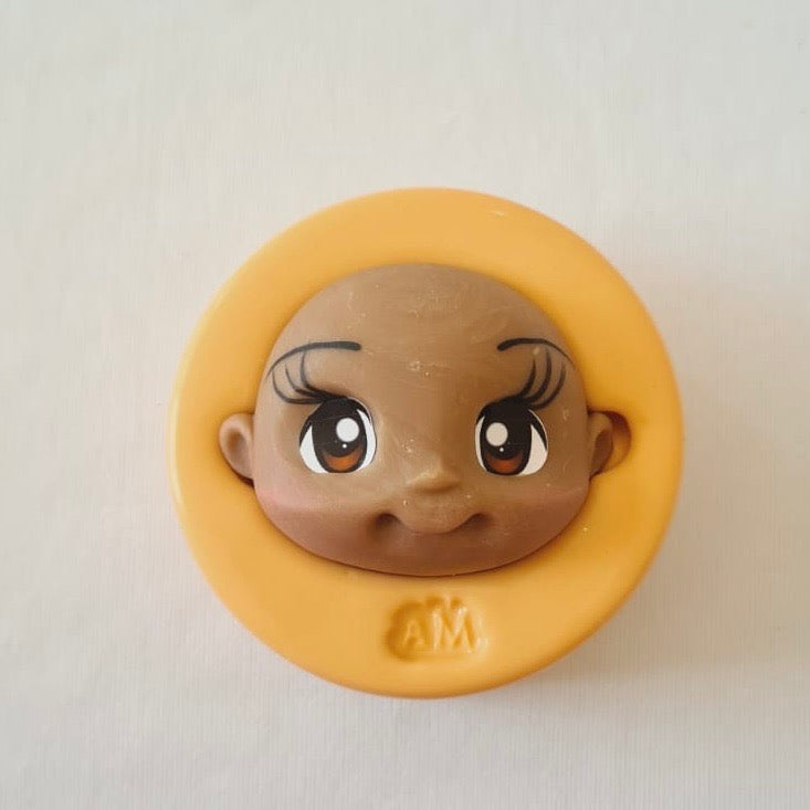 MD #84 Cute Love Cake top head with mouth Silicone Mold