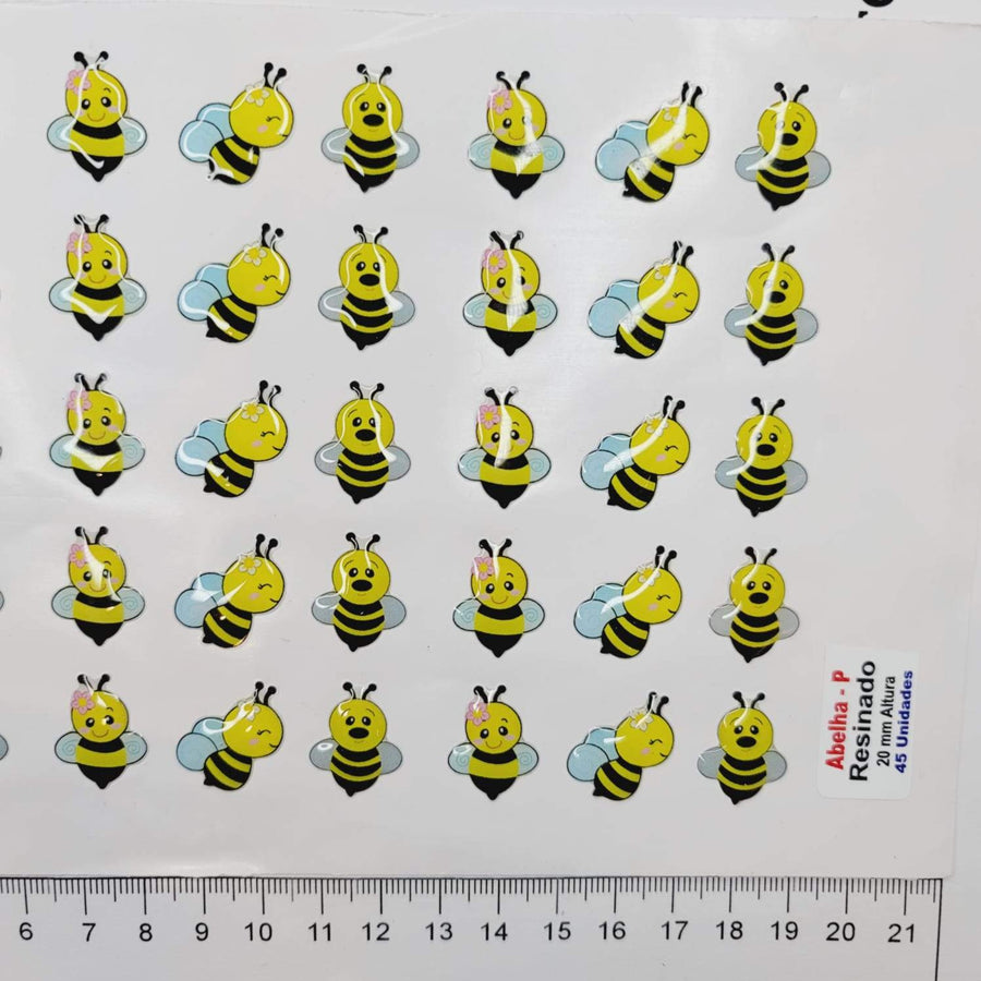 Adhesive Resin Cute Bee (P) MNC 20mm (H) 45 Units