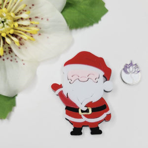 Santa Double Acrylic Apliques