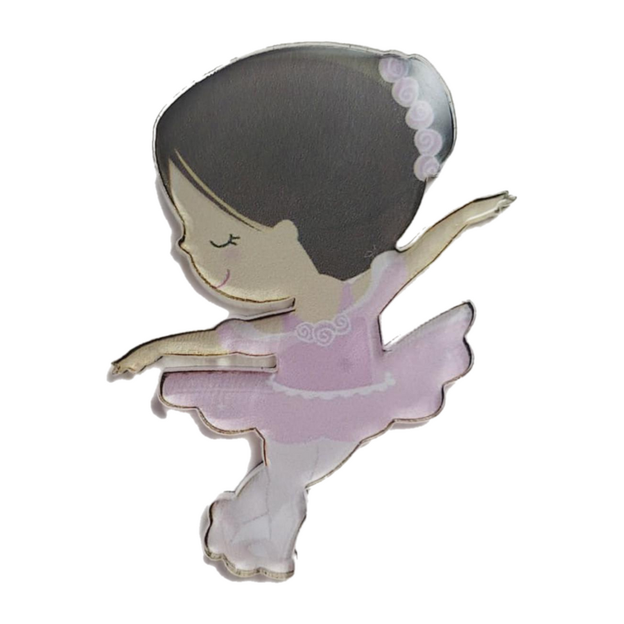 Ballerina  Acrylic Adhesive Stamped Appliques