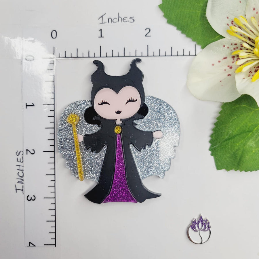 Maleficent LG Doll Acrylic Appliques