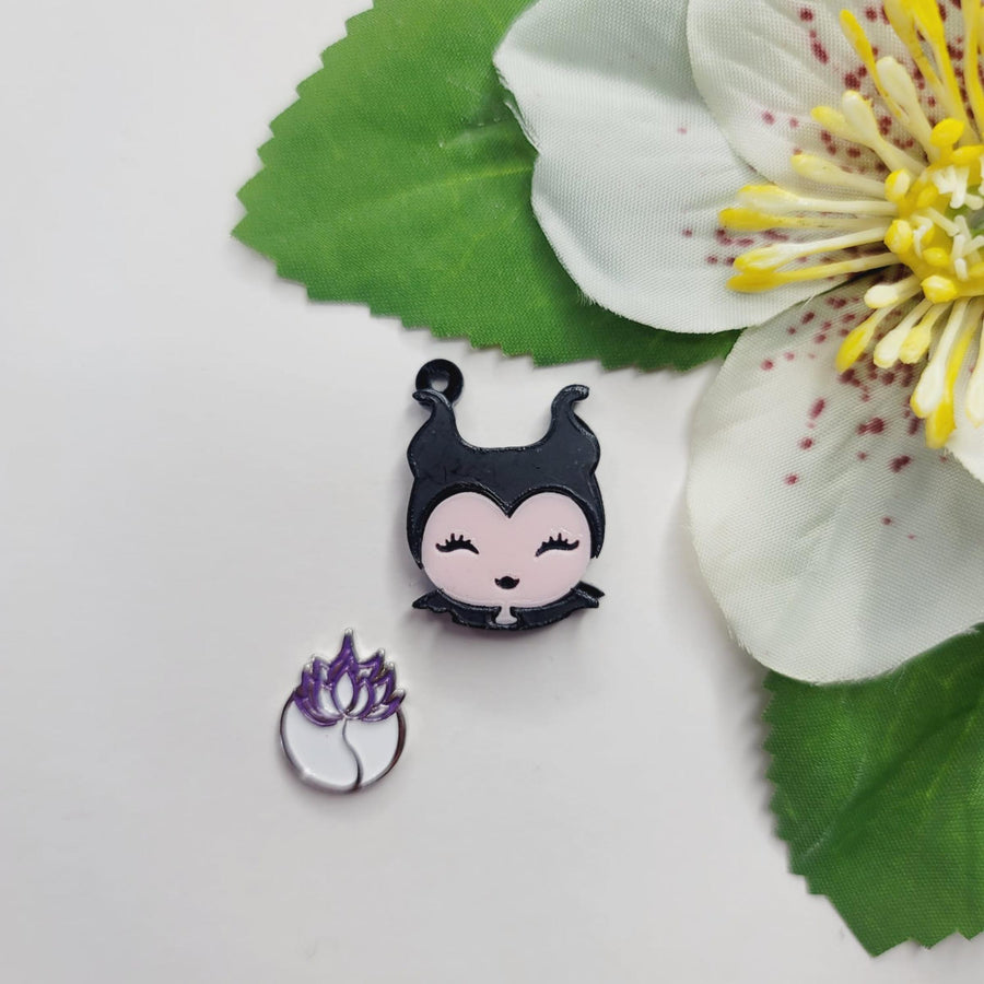 Maleficent Doll Head  Acrylic Appliques