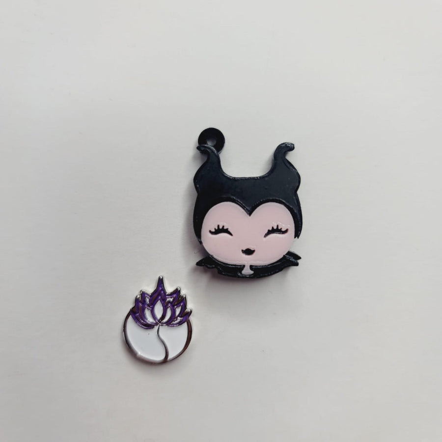 Maleficent Doll Head  Acrylic Appliques