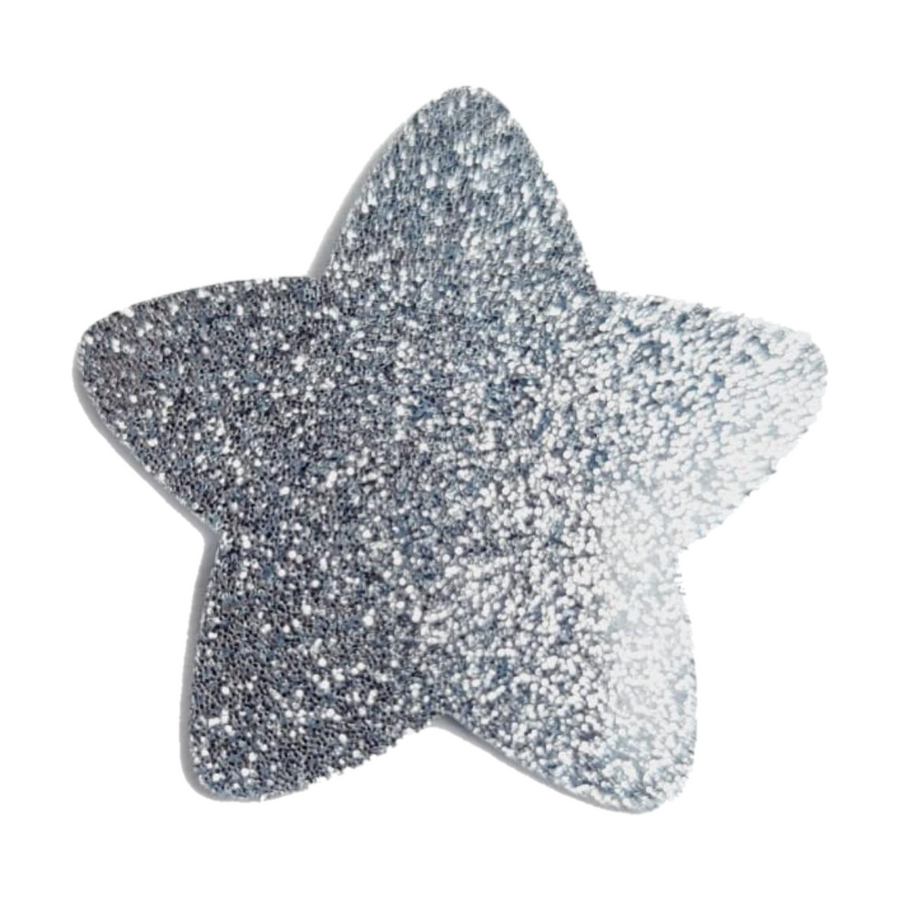 Silver Star Acrylic Appliques