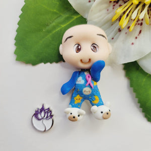 Baby Jayden #050 Clay Doll for Bow-Center, Jewelry Charms, Accessories, and More