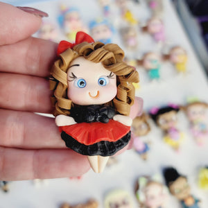112 Charlotte and Sophia Twins Clay Doll for Bow-Center, Jewelry Charms, Accessories, and More
