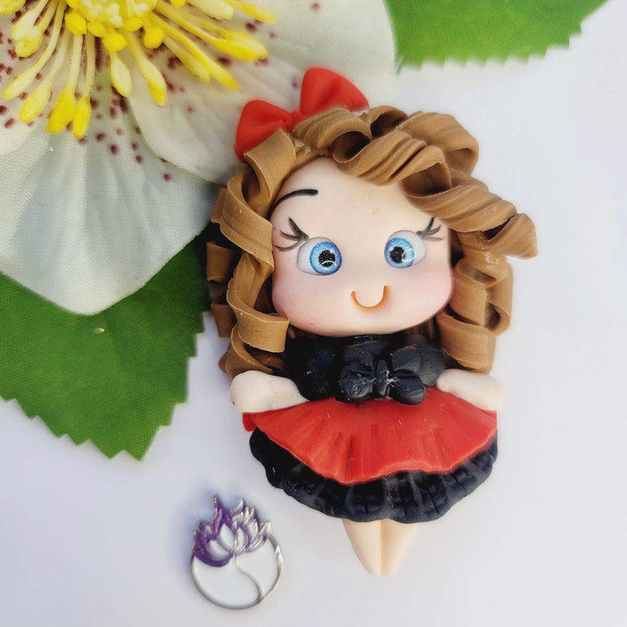 112 Charlotte and Sophia Twins Clay Doll for Bow-Center, Jewelry Charms, Accessories, and More