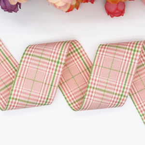 Checked Fabric Ribbon - 1 1/2" - 38mm - Sold by the Yard