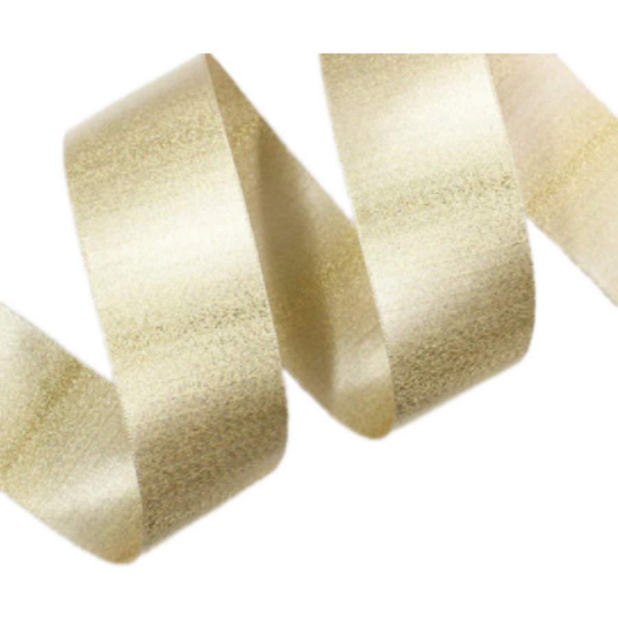 Gold and Silver Weft Double Face Ribbon - 1 1/2" (38mm) - 5 yards