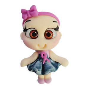 Elis #189 Clay Doll for Bow-Center, Jewelry Charms, Accessories, and More