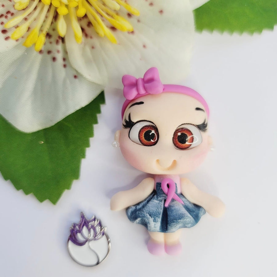 Elis #189 Clay Doll for Bow-Center, Jewelry Charms, Accessories, and More