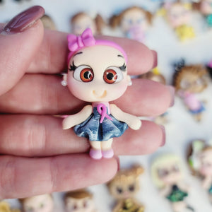 Elis #189 Clay Doll for Bow-Center, Jewelry Charms, Accessories, and More